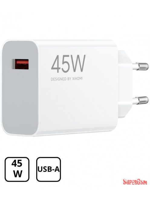 Xiaomi 45W hálózati gyorstöltő, USB-A, fehér BHR07SLEU