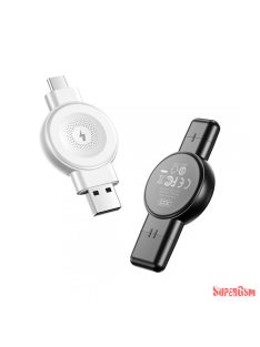 XO CX026 vezeték nél. Óratöltő, USB-A/C, Fekete